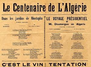 AFFICHE DU CENTENAIRE DE L ALGERIE 1830 1930-DOC ARMAND HERNANDEZ (9)